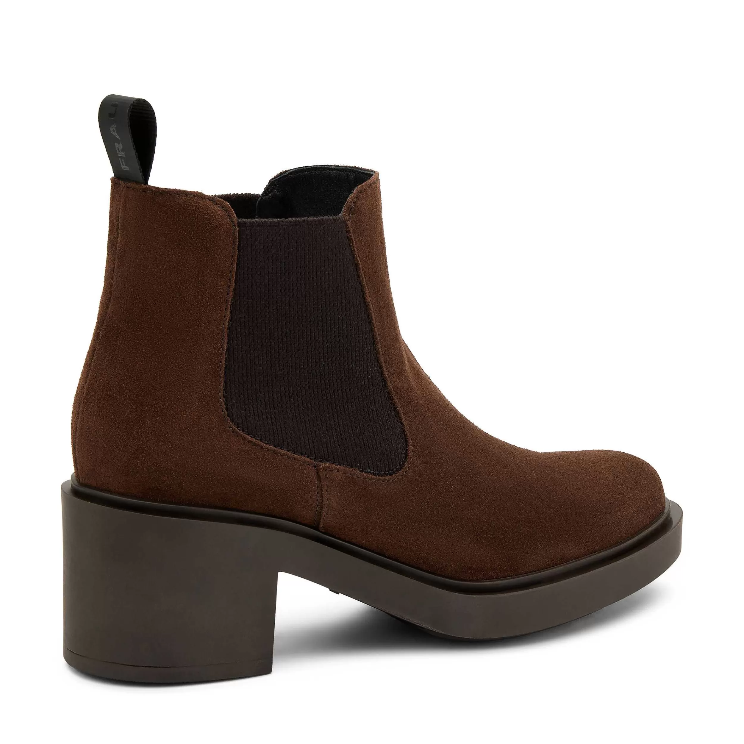 Frau Beatles Mit Absatz Aus Veloursleder In Color-Blocking-Optik-Damen Beatles