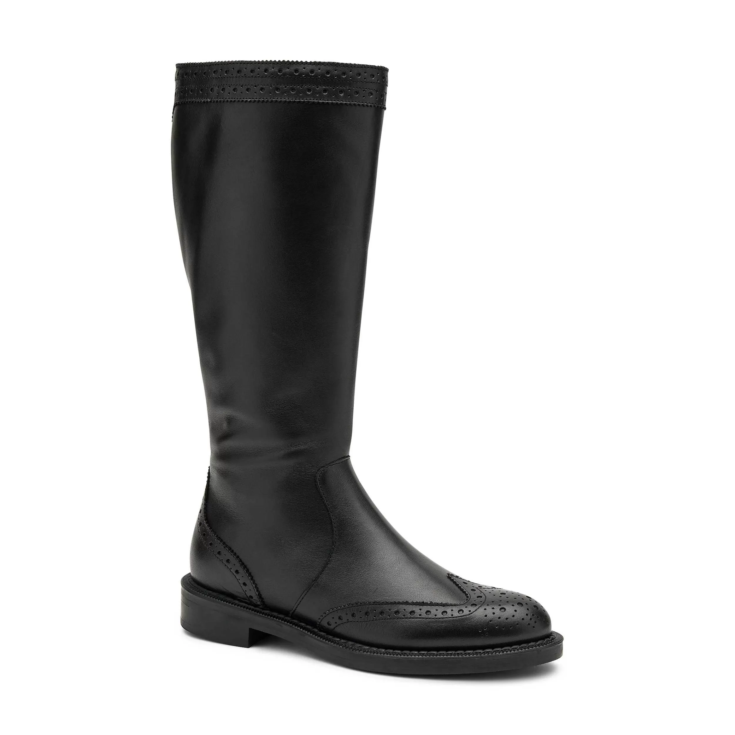 Frau Stiefel Mit Schwalbenschwanz-Design Aus Leder-Damen Stiefel & Stiefeletten