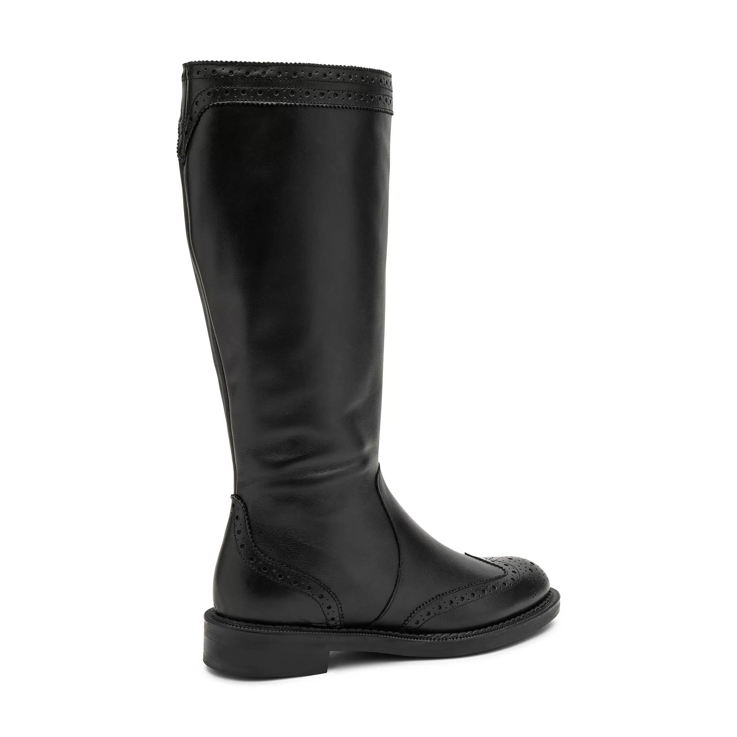 Frau Stiefel Mit Schwalbenschwanz-Design Aus Leder-Damen Stiefel & Stiefeletten